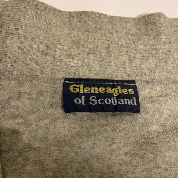 Vintage Gleneagles Of Scotland Women’s Wool Sweater Cardigan Gray Medium No Tag - Picture 6 of 8